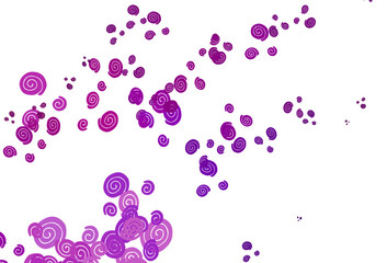 Light Purple vector template with lines, ovals.