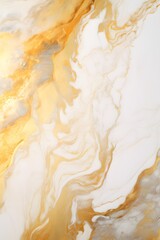 Naklejka premium Gold and white marble background