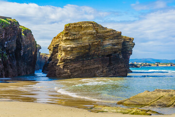Cathedral Beach in Galicia Spain. - 779216770