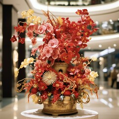 floral chinese new year decoration