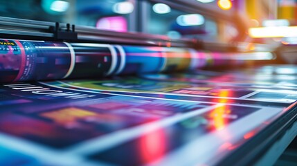 Close-Up of a Printing Machine