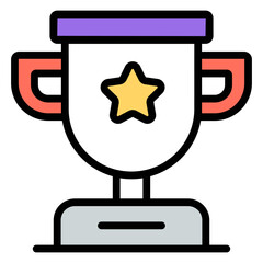      An icon design of award trophy cup 

