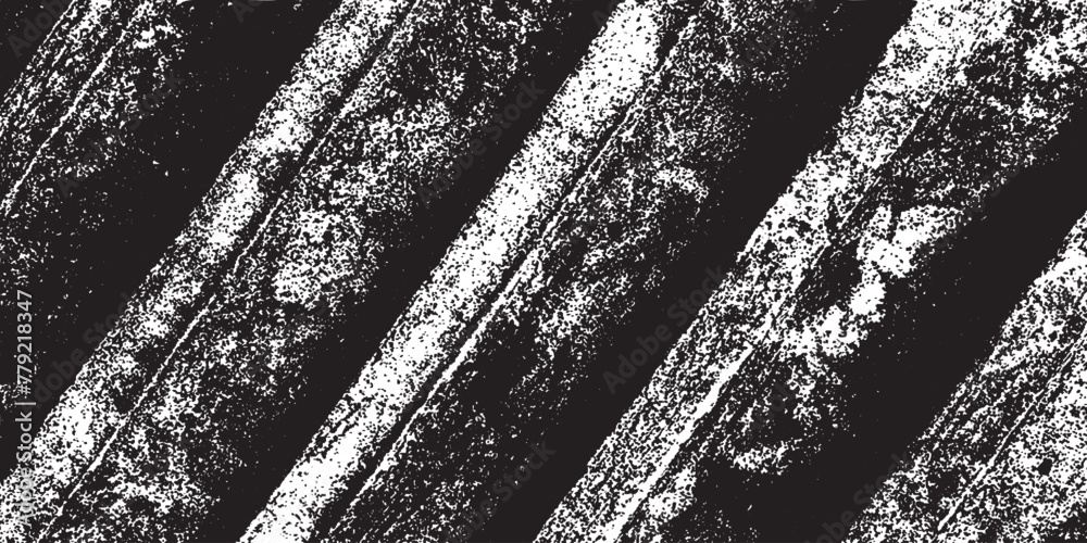 Aufkleber Grunge line  distress vector effect. Black and white overlay background. Old grain texture for rustic design.