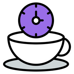 Modern design icon of tea time 

