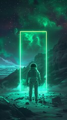 Astronaut at Open Door
