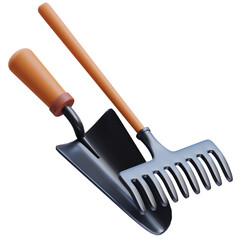 Gardening tool 3D Illustration