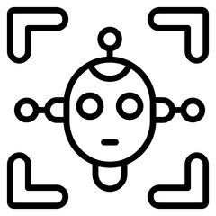 An editable design icon of face recognition

