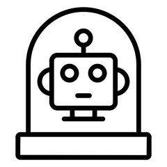An icon design of robot isolated on white background 

