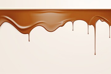 Brown paint dripping on the white wall water spill vector background with blank copy space for photo or text