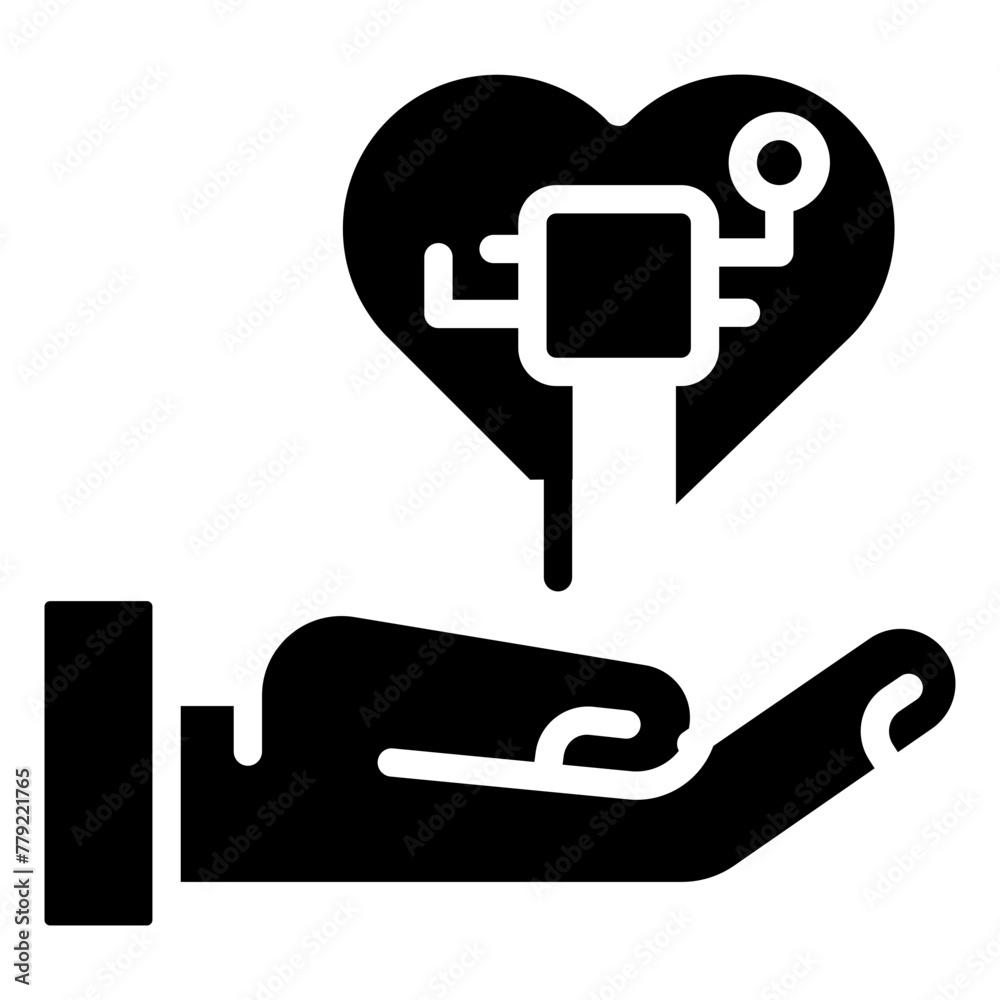 Poster Perfect design icon of artificial heart

