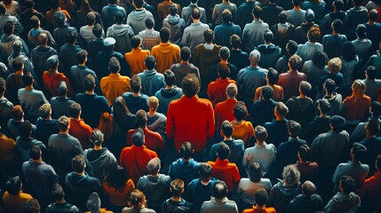 Obraz premium Crowd of People Standing Together