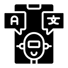      Vector design of language translator icon

