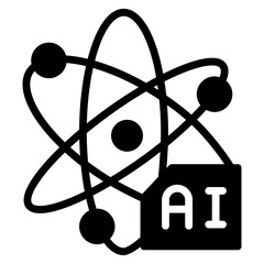 Modern design icon of atom

