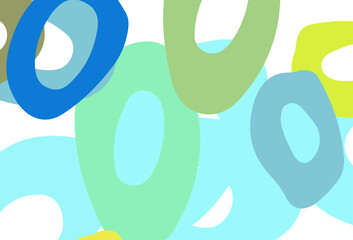 Light Blue, Yellow vector template with circles.