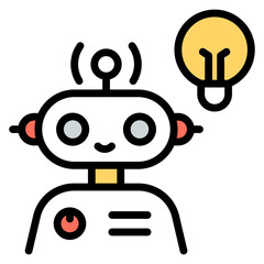 A flat design of robot idea  

