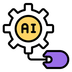 Modern design icon of ai setting 

