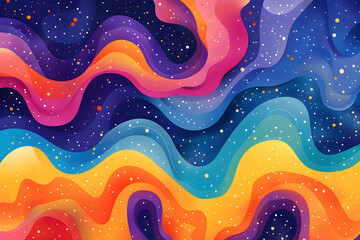 Abstract colorful background illustration for IBS awareness month, suitable for medical and health-related campaigns and designs. - obrazy, fototapety, plakaty