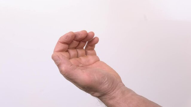 close-up skin with wound on painful male hand, bursting calluses on palm, rubbing of skin with rough tool, sports equipment, callus removal, hand protection, rehabilitation, pain relief