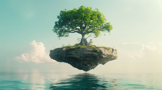 Tree-Topped Island