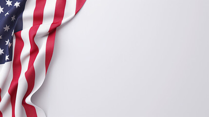 Obraz premium Flag of United States of America. Empty white space. 