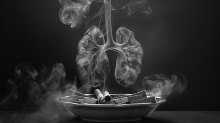 Smoking Bowl With Rising Smoke