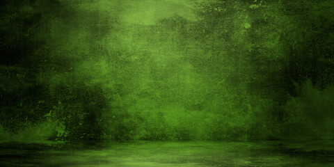 Abstract studio background, green color gradient, an atmosphere of mystery and elegance 