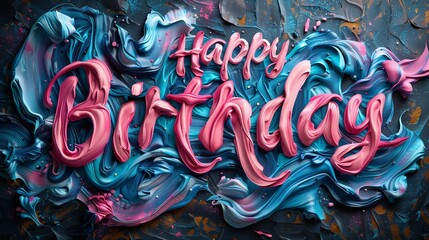 Colorful Happy Birthday Sign
