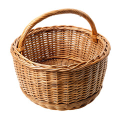 traditional wicker basket isolated