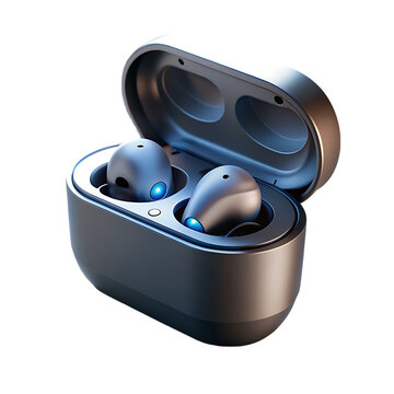 wireless tws earbuds icon isolated 3d render illustration