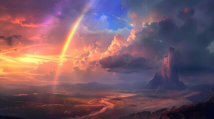 rainbow after storm
