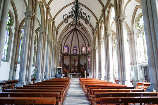 Interior of the new church of s&atilde;o Jo&atilde;o in Fafe, Portugal.