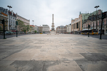 Memorial monument to the restoration of independence in Lisbon-Portugal