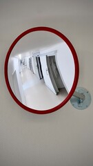 mirror, emergency room corridor, important clinic in Ibbenbueren, germany