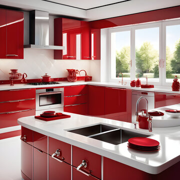 Kitchen Coutch and Marble Floor Design