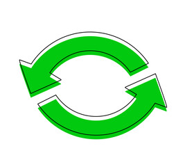 recycle line ecology save icon vector design