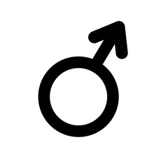 Black of male symbol illustration