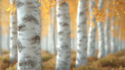 It is the trunks of poplar trees that are light in color