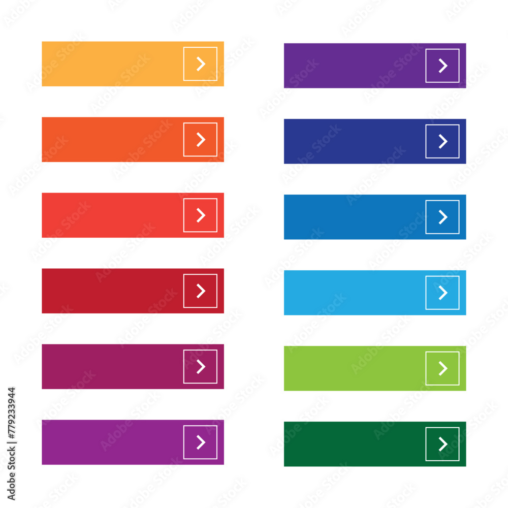 Aufkleber empty web button set vector