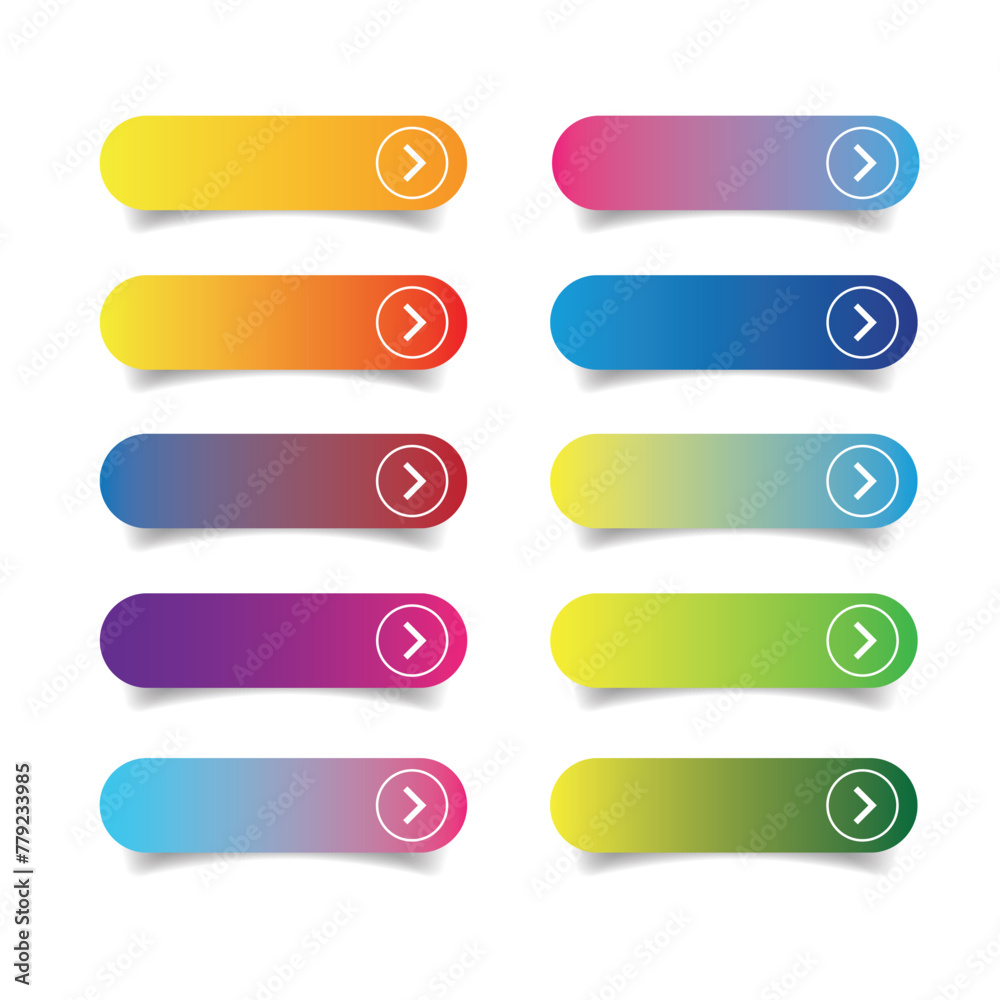 Poster empty web button set vector