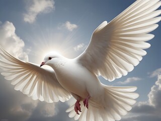 Fototapeta premium Beautiful Dove in Flight