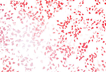 Light red vector template with memphis shapes.