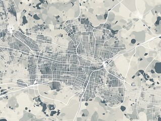 Gray and white pattern with a Gray background map lines sigths and pattern with topography sights in a city backdrop