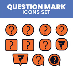 Question Mark Icons Set Vector Question Mark Illustration Curiosity Question Sign Vector Why