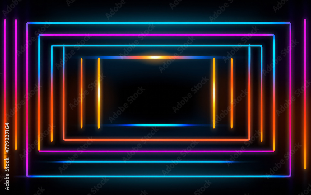 Canvas Prints pink and blue abstract neon lines background or pattern, creative design template
