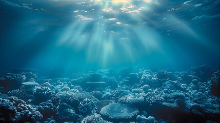 Obraz premium Tropical sea underwater fishes on coral reef Aquarium oceanarium wildlife nature AI generated