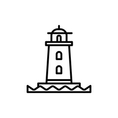 light house icon vector design outline style