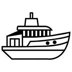 Obraz premium silhouette of a boat