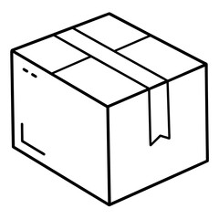 hand drawn illustration of a box
