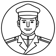 sketch of a man in uniform