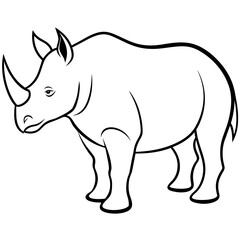 Obraz premium rhino vector illustration